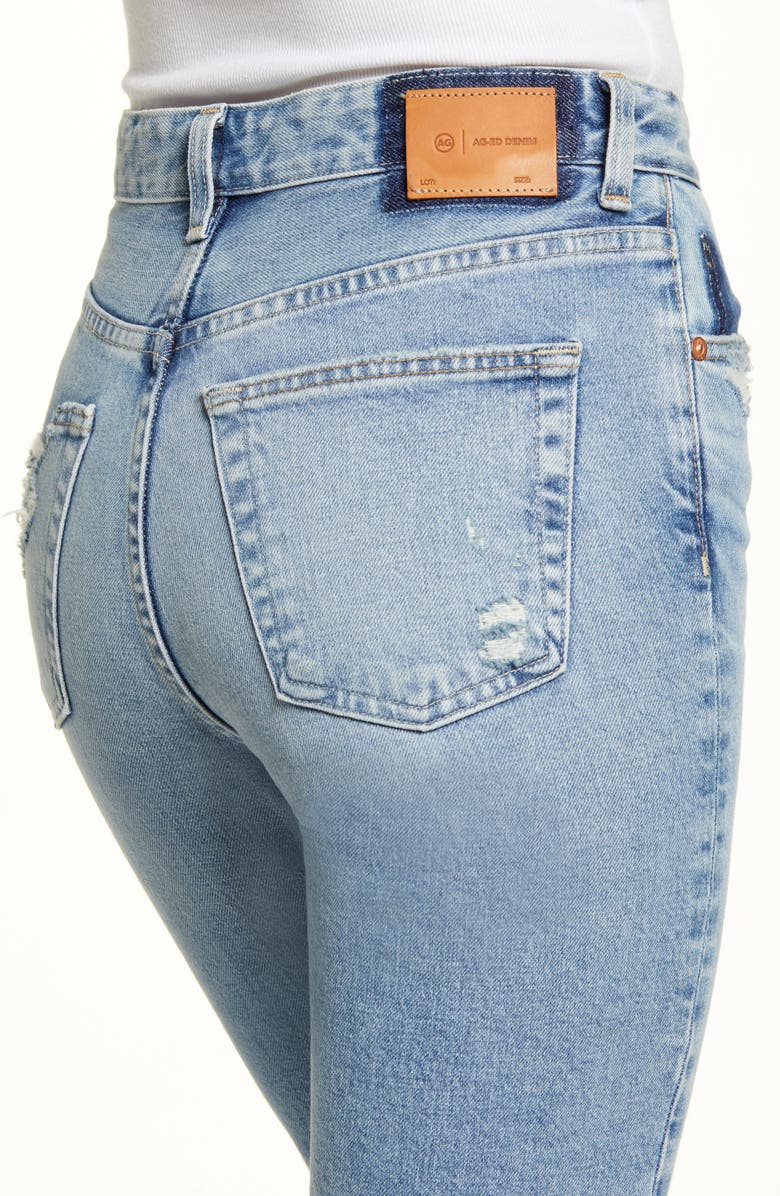 AG Alexxis High Waist Straight Jeans, Alternate, color, 23 Years Facade Patched