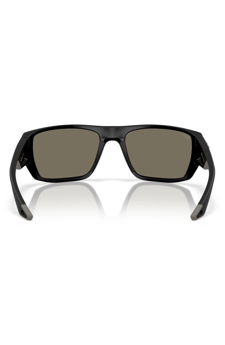 Costa Del Mar 59mm Polarized Square Sunglasses, Alternate, color, Black/ Bright Blue Mirror