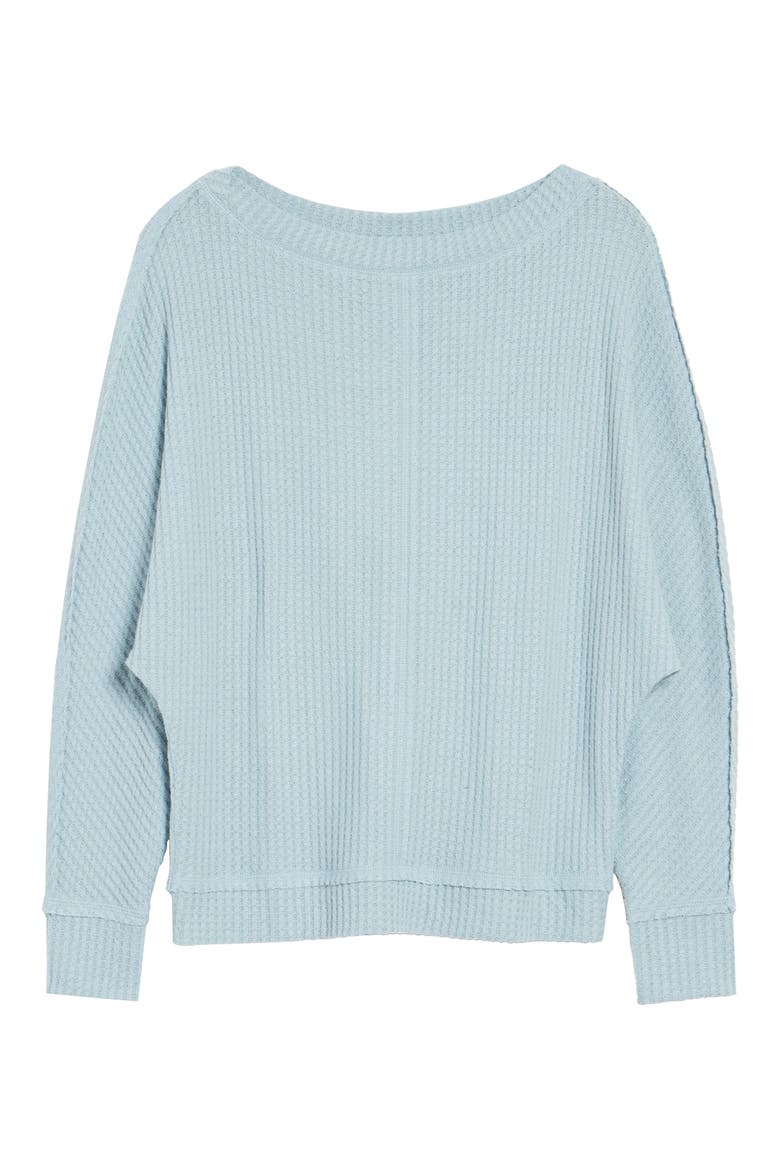 Dolman Sleeve Thermal Top, Alternate, color, BLUE MINERAL