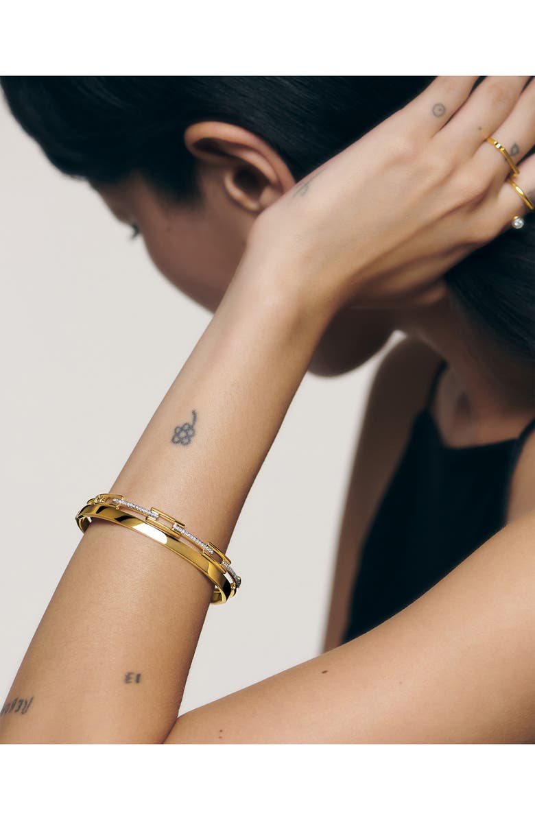 Monica Vinader Lab Grown Diamond Signature Bangle, Alternate, color, 18K Gold Vermeil