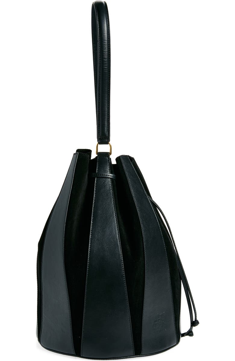 Altuzarra Large Drum Canvas & Leather Bucket Bag, Alternate, color,