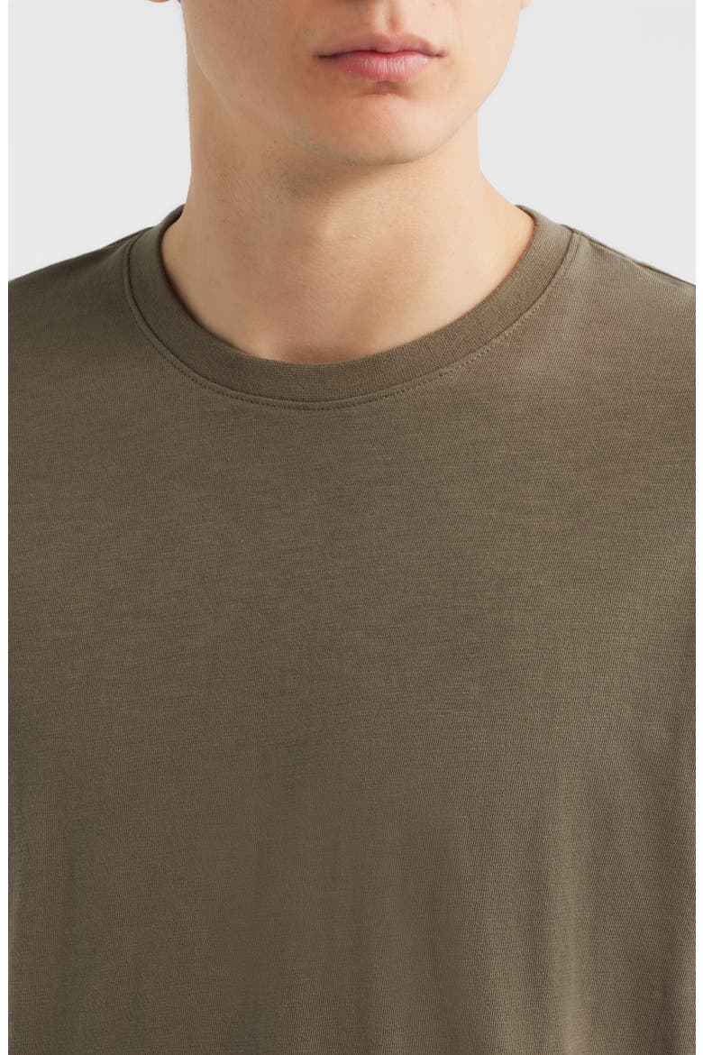 Slub Cotton Crewneck T-Shirt, Alternate, color, OLIVE TUNDRA