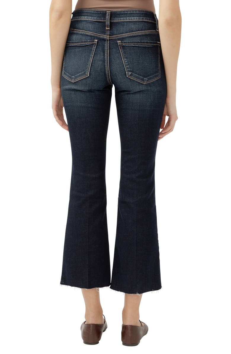 Silver Jeans Co. Suki Curvy Raw Hem Mid Rise Kick Flare Jeans, Alternate, color, 