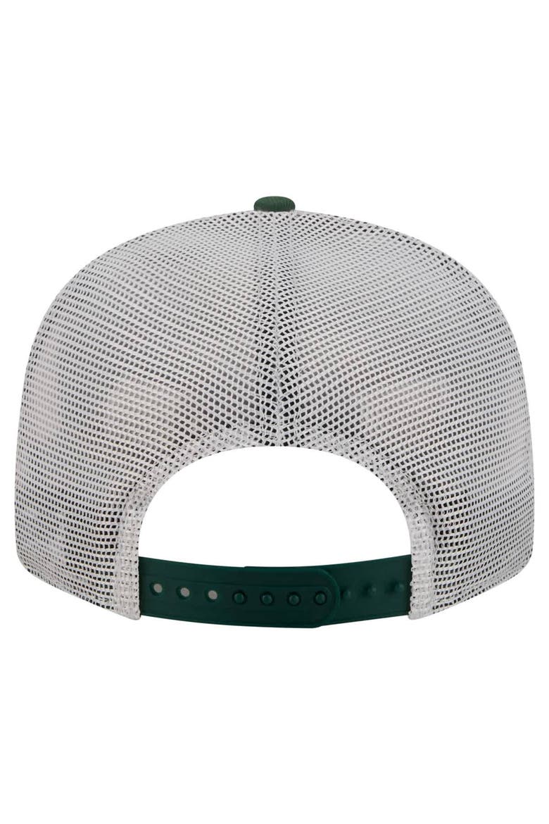 Men's New Era  Green Green Bay Packers Core Team 9FIFTY Trucker Snapback Hat, Alternate, color, Green