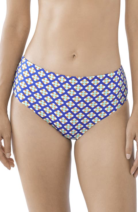 High Waist Reversible Bikini Bottoms