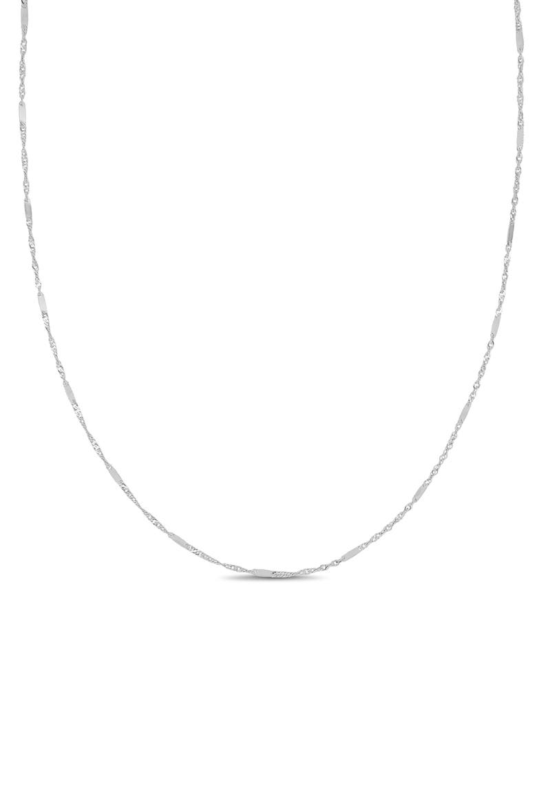 14K Gold Flat Link Chain Necklace, Main, color, 14K WHITE GOLD
