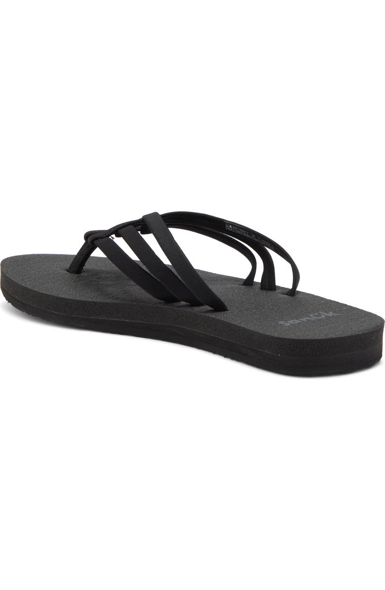 Sanuk Yoga Sandy II Flip Flop, Alternate, color, Black