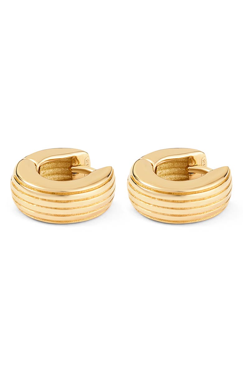 IVI Los Angeles Slim Aurelia Huggie Hoop Earrings, Alternate, color, Yellow Gold