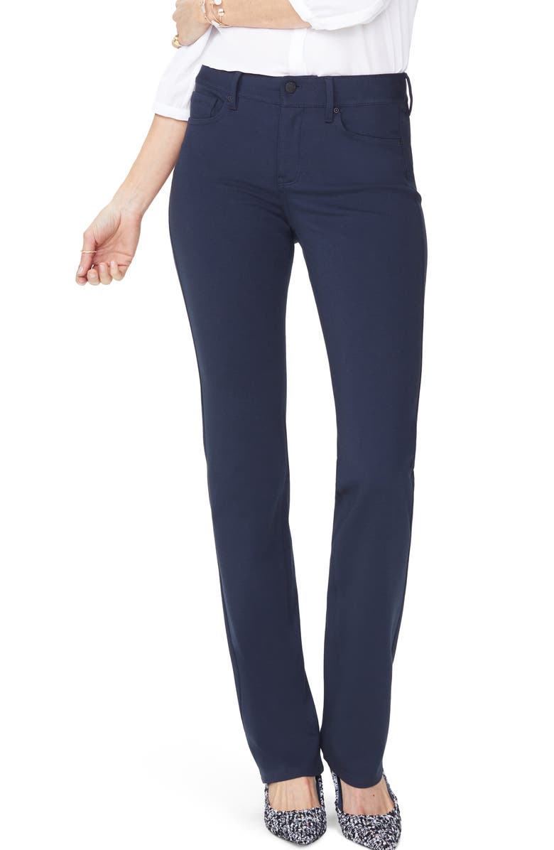 NYDJ Marilyn Straight Leg Ponte Pants, Main, color, 