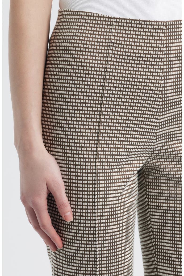 Irina Ponte Kick Flare Pants, Alternate, color, BROWN GRID