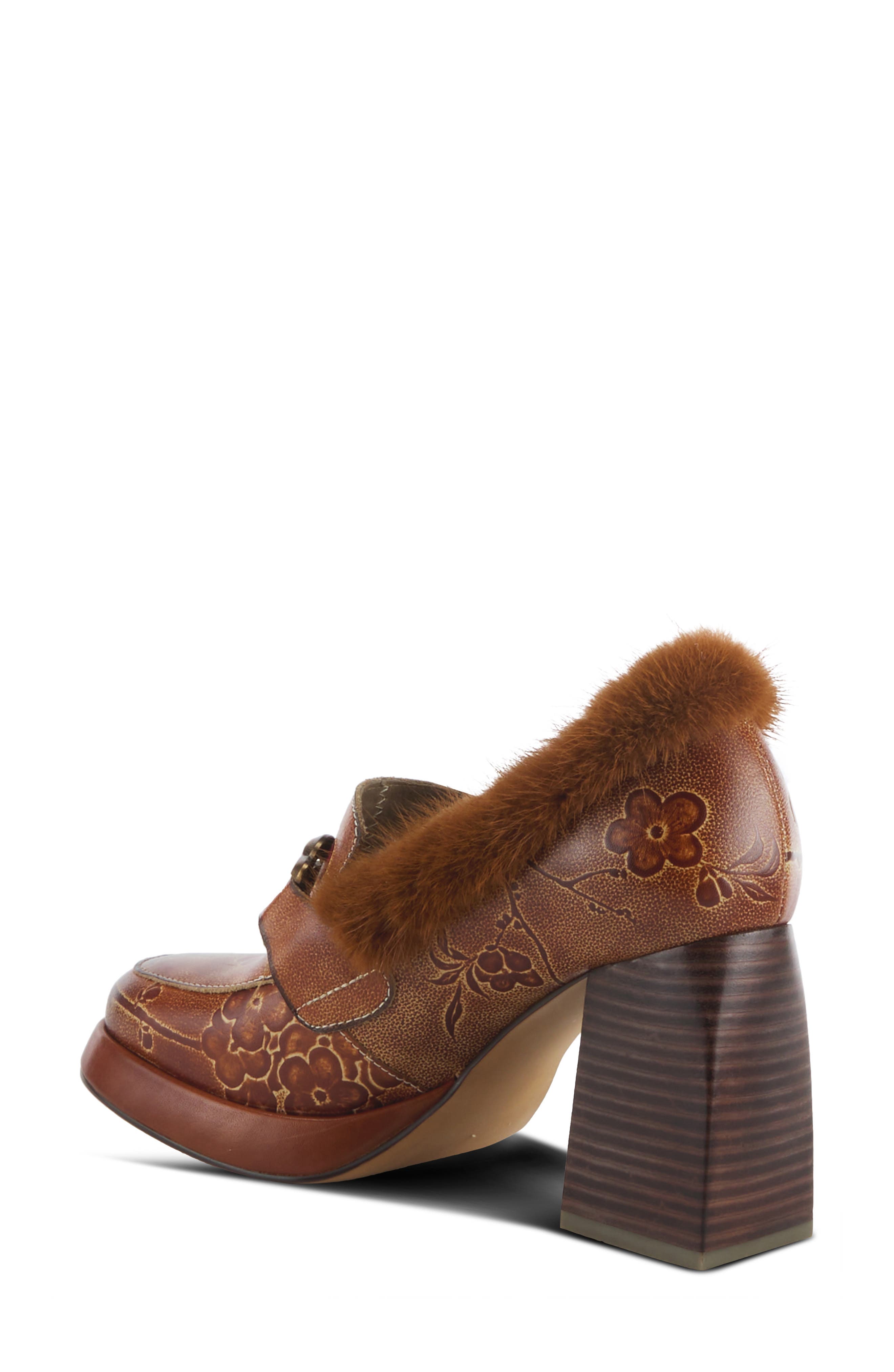 Spring Step Tancy Faux Fur Trim Loafer, Alternate, color, 