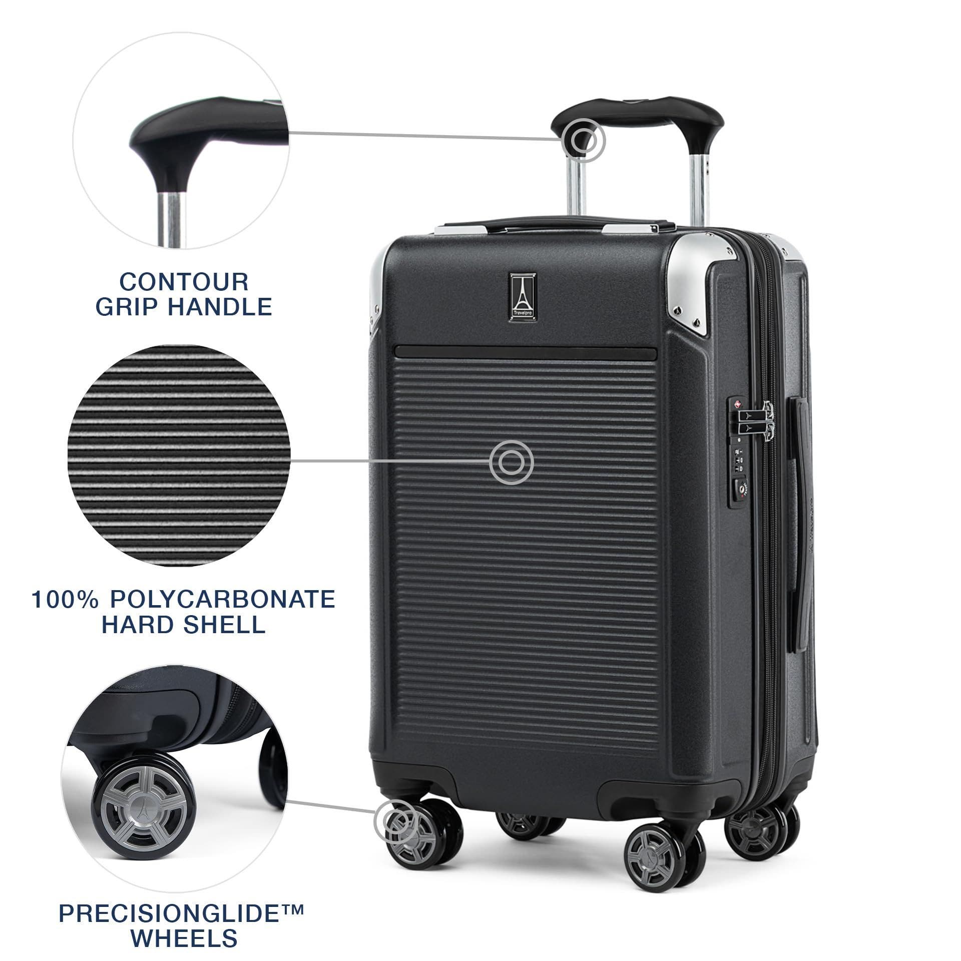 TRAVELPRO Platinum Elite Hardside Expandable Carry-on 21-Inch Spinner, Alternate, color, Shadow Black