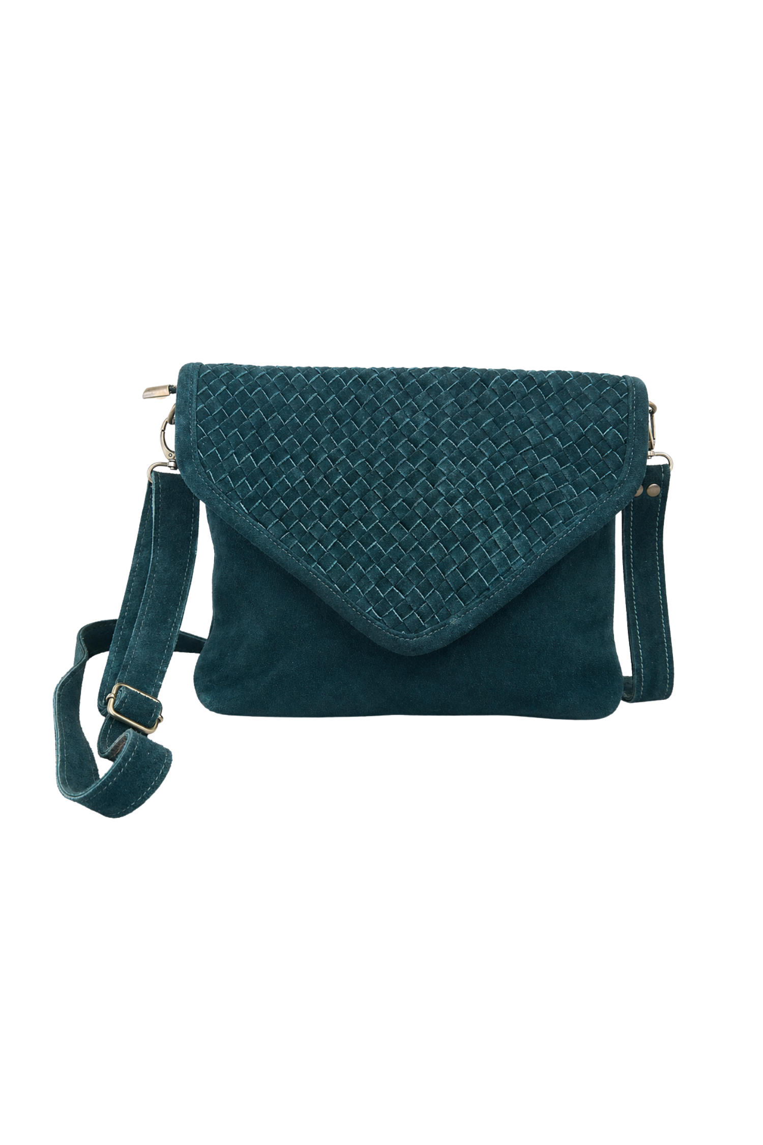 Teal Suede Woven Everyday Bag, Main, color, Teal