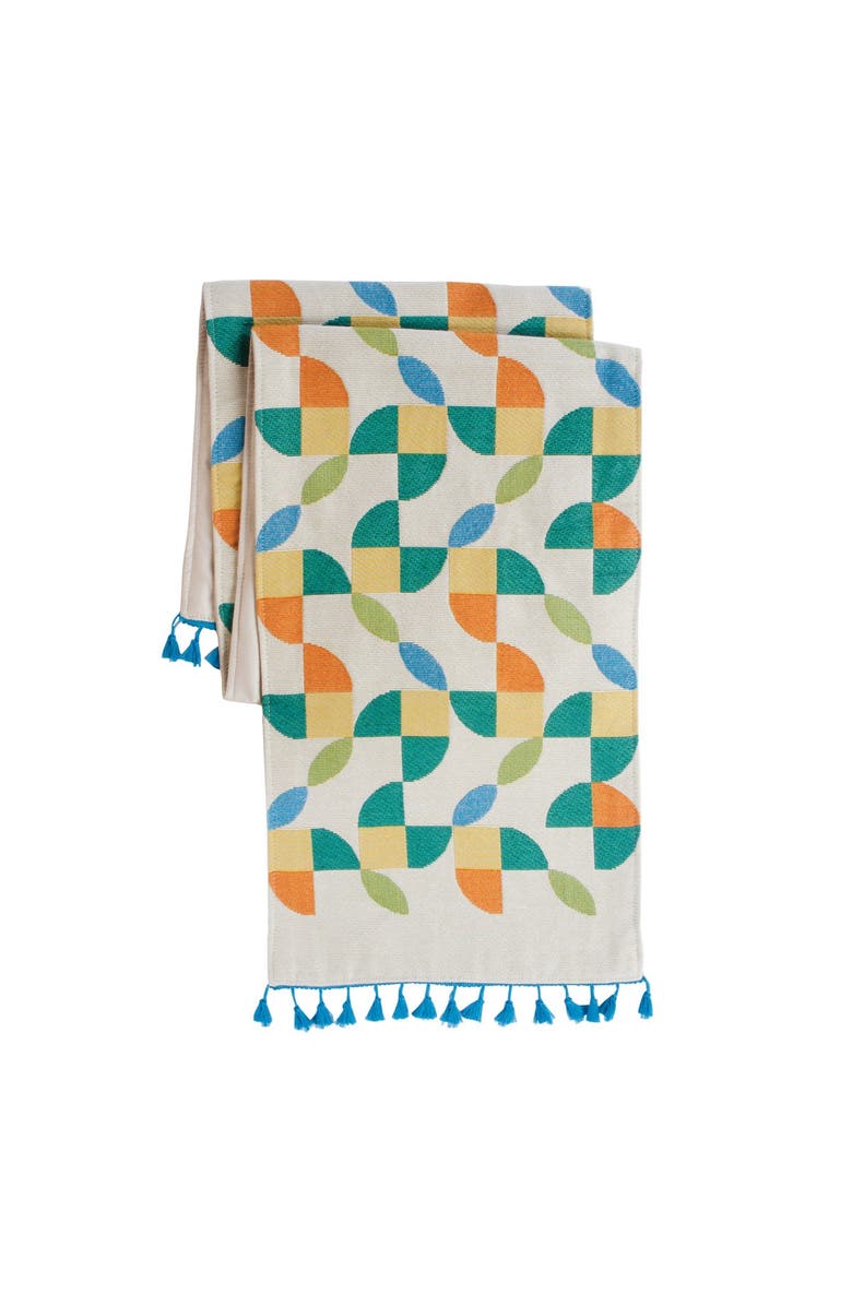 Kaplan Early Learning Company Abstract Petal Decorative Runner, Main, color, Multicolored