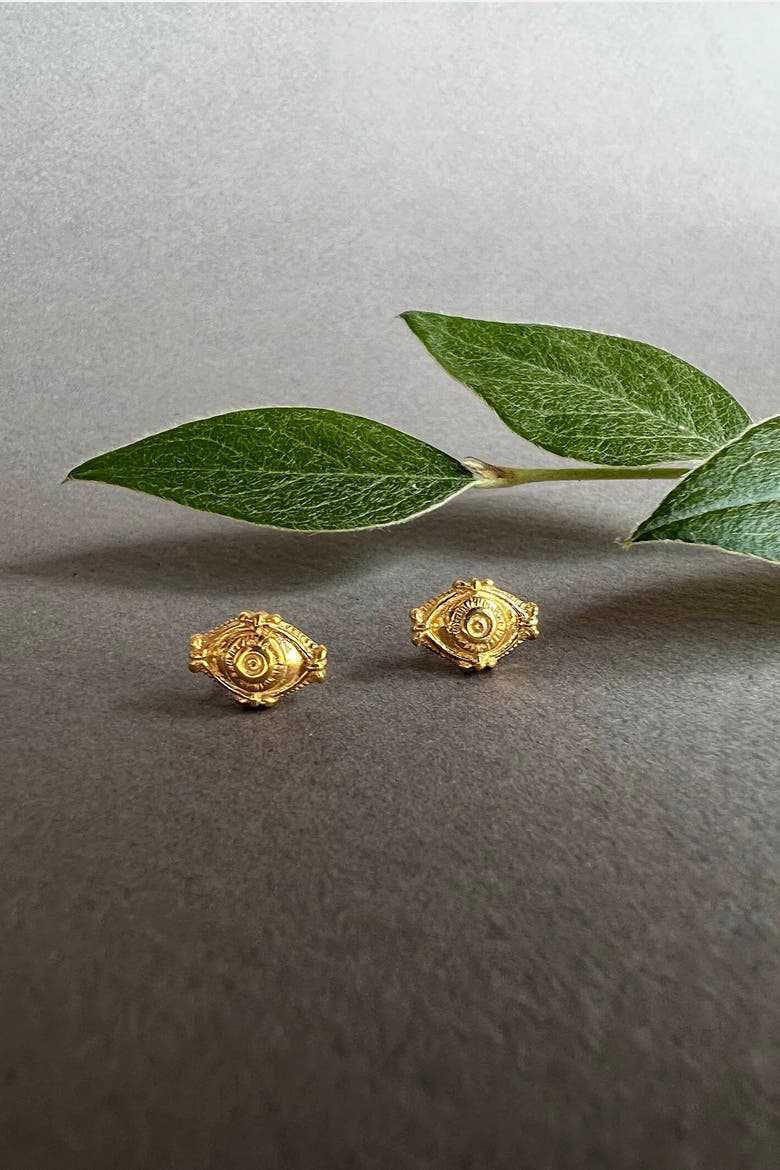 Eye Studs Gold, Alternate, color, Gold