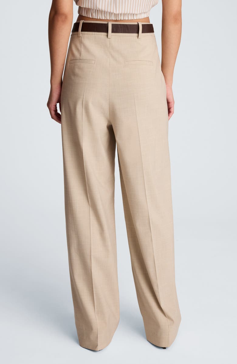 Kenneth Cole High Waist Wide Leg Pants, Alternate, color, Tlesstaup/ Wht