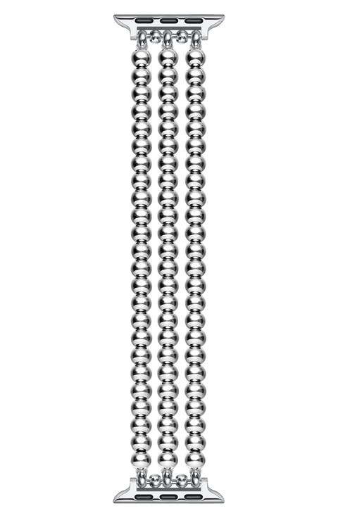 Nova Stainless Steel Beaded Band for Apple Watch