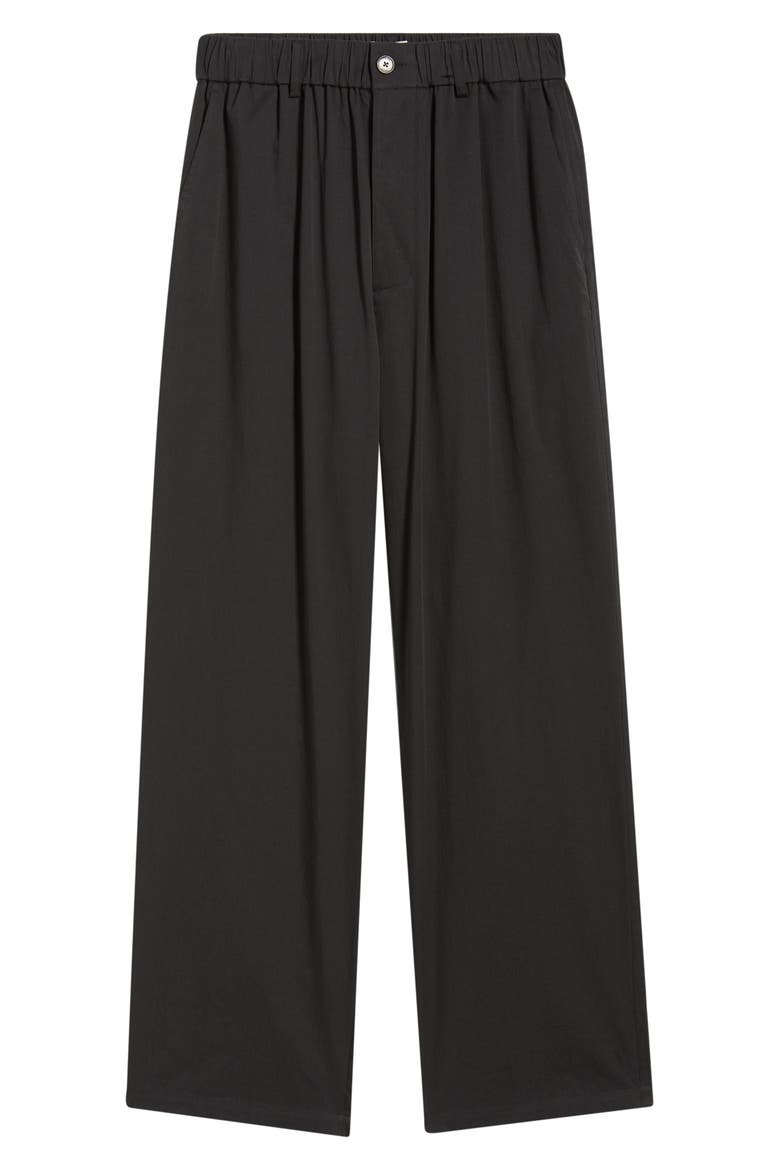 Relaxed Cotton Pants, Alternate, color, WASHED BLACK