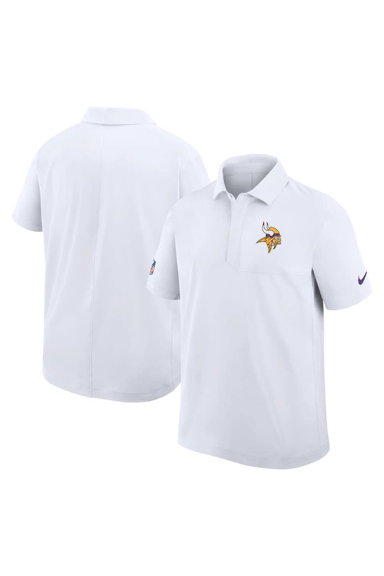 Men's Nike White Minnesota Vikings Sideline City Pride Woven Performance Polo, Alternate, color, White