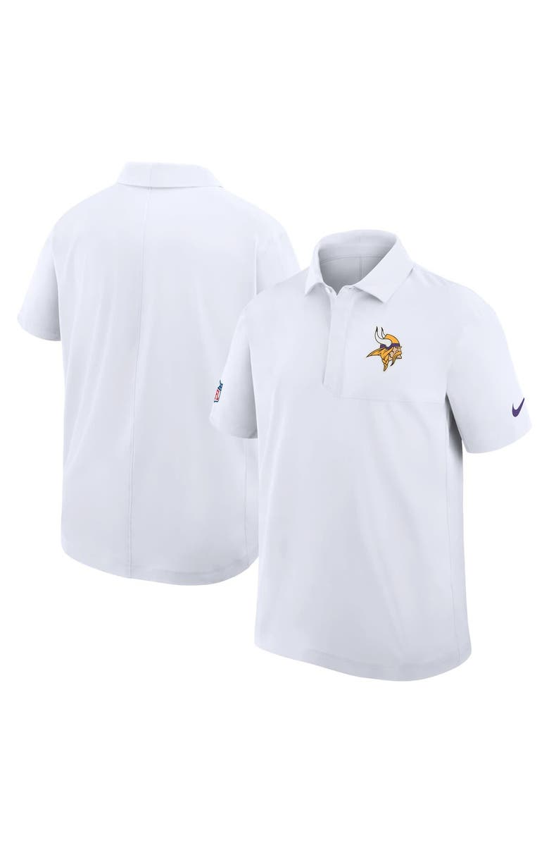 Nike Men's Nike White Minnesota Vikings Sideline City Pride Woven Performance Polo, Alternate, color, White