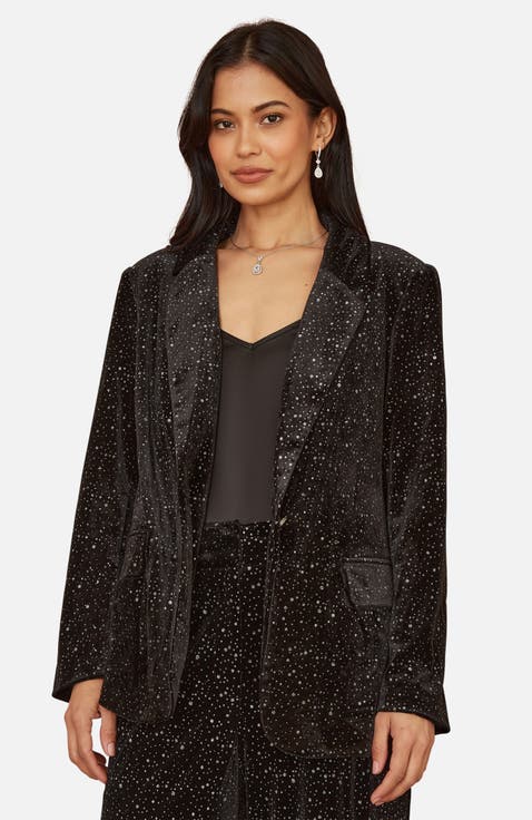 Velvet Sparkle Oversize Blazer