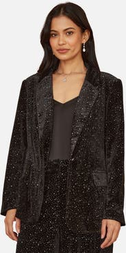 Yumi Velvet Sparkle Oversize Blazer