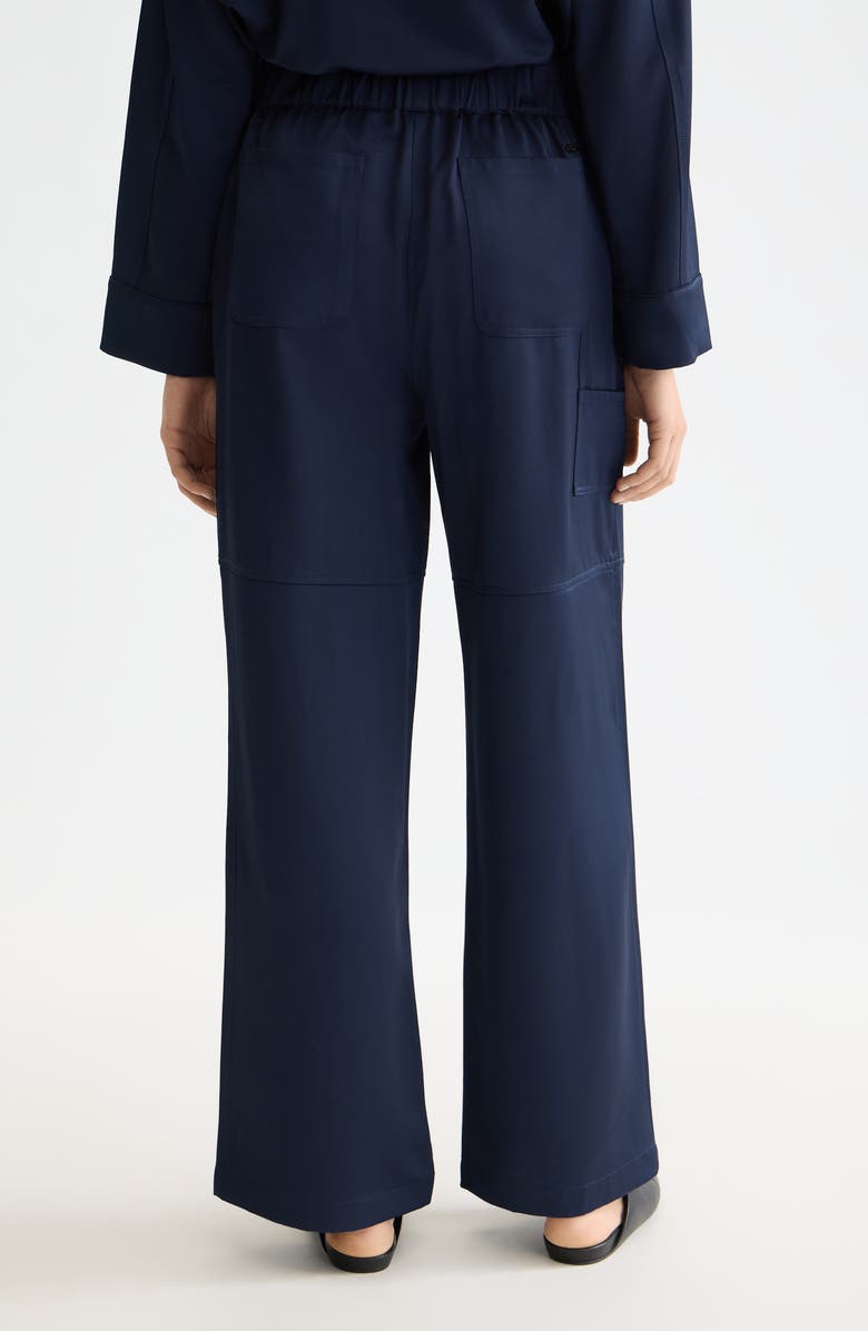 Scotch & Soda Noa High Waist Pull-On Wide Leg Pants, Alternate, color, Peacoat