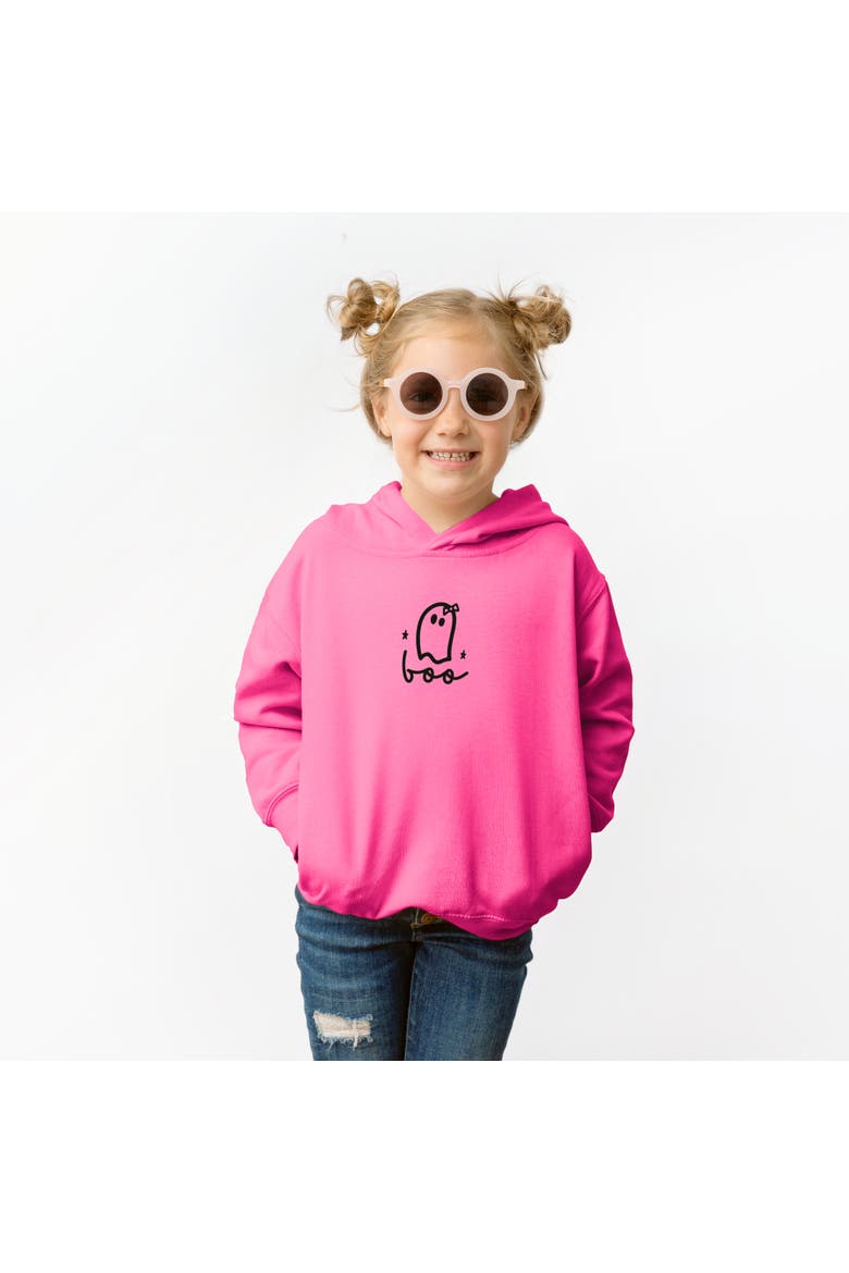 Boo Cute Ghost Toddler Hoodie, Alternate, color, Raspberry