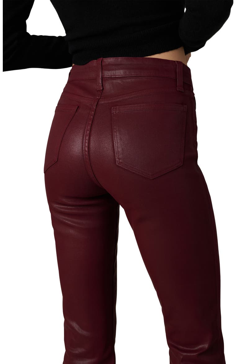 The Callie Coated High Waist Ankle Bootcut Jeans, Alternate, color, SYRAH