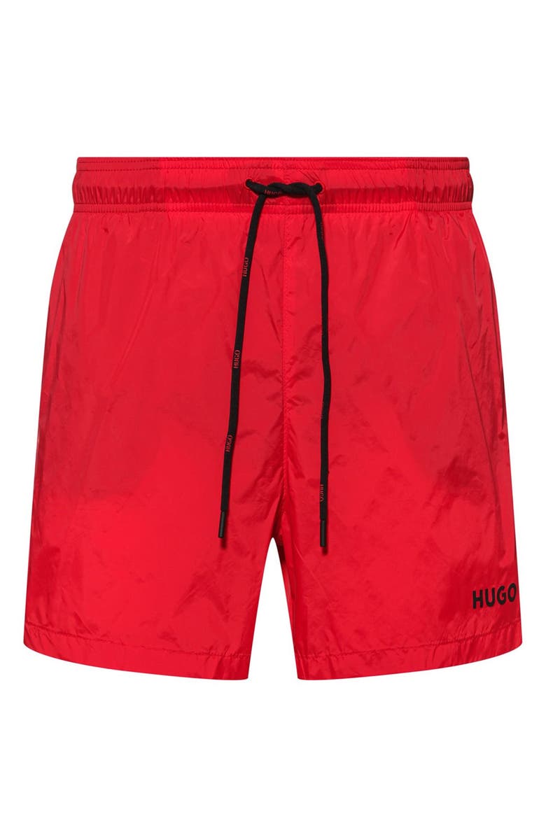 BOSS Haiti Recycled Polyamide Swim Trunks, Alternate, color, Open Pink