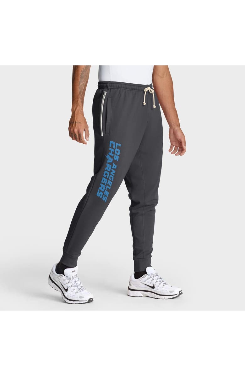 Nike Men's Nike Anthracite Los Angeles Chargers Sideline Standard Issue Ground Game Dri-FIT Taper Pants, Alternate, color, Anthracite