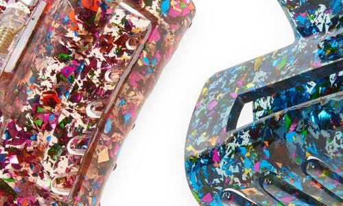 Cara 2-pack Confetti Lucite Hair Jaw Clips In Multi