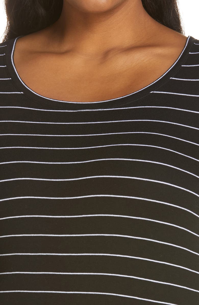 Caslon<sup>®</sup> Ballet Neck Cotton & Modal Knit Elbow Sleeve Tee, Alternate, color, 