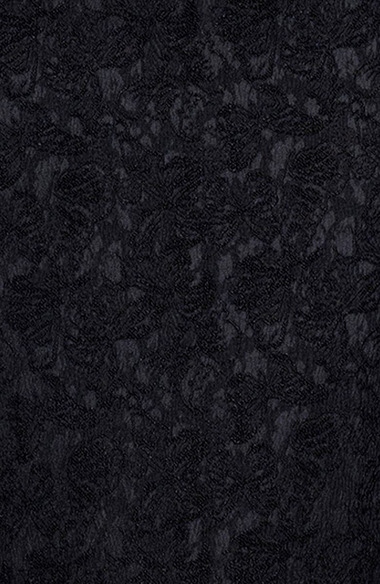 Betsy & Adam Floral Jacquard Off-the-Shoulder Sheath Gown, Alternate, color, Black