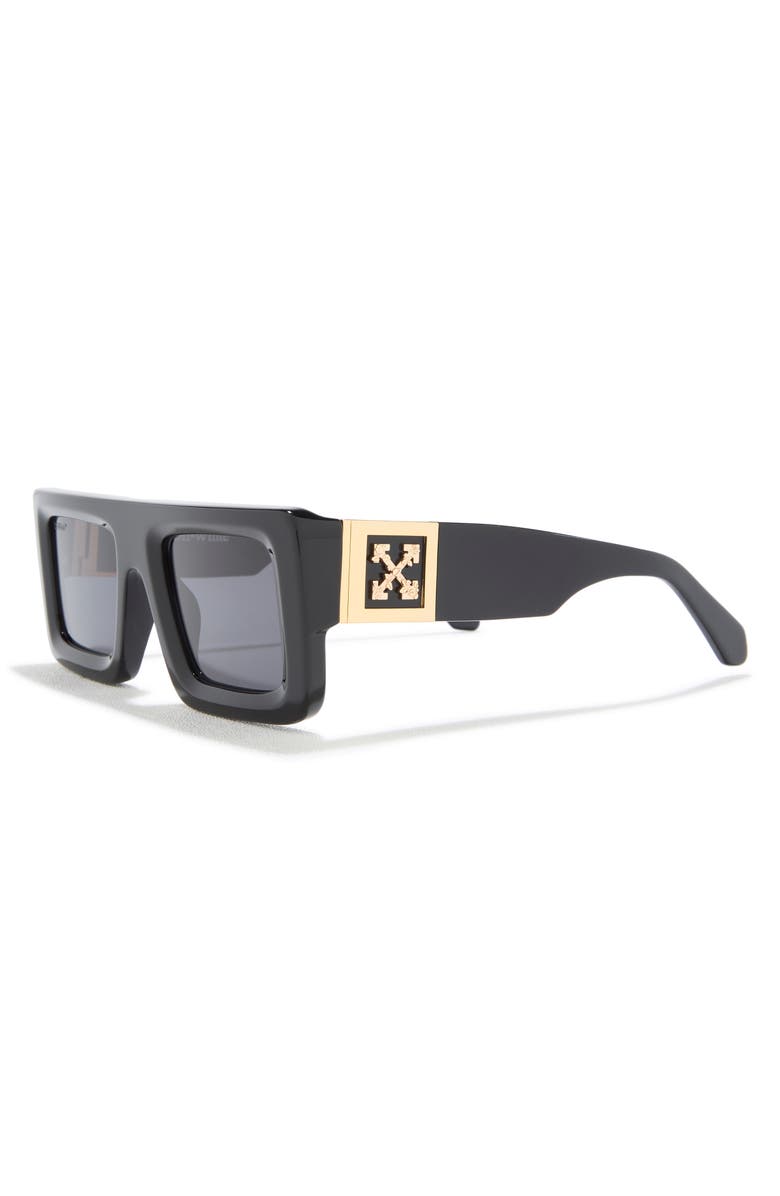 Off-White 51mm Leonard Square Sunglasses, Alternate, color, Black Dark Grey