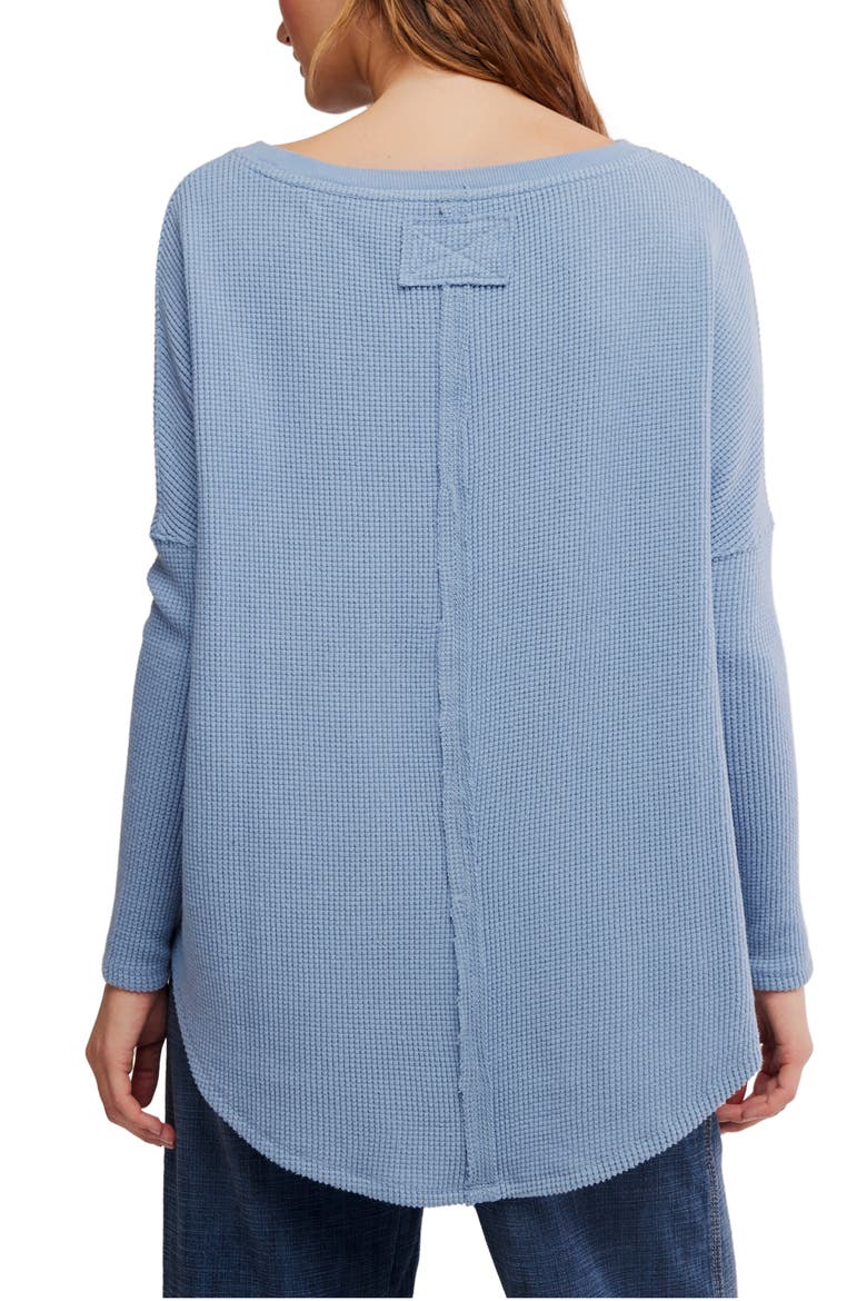 Latte Blue Oversize Thermal Top, Alternate, color, AUTUMN SKY