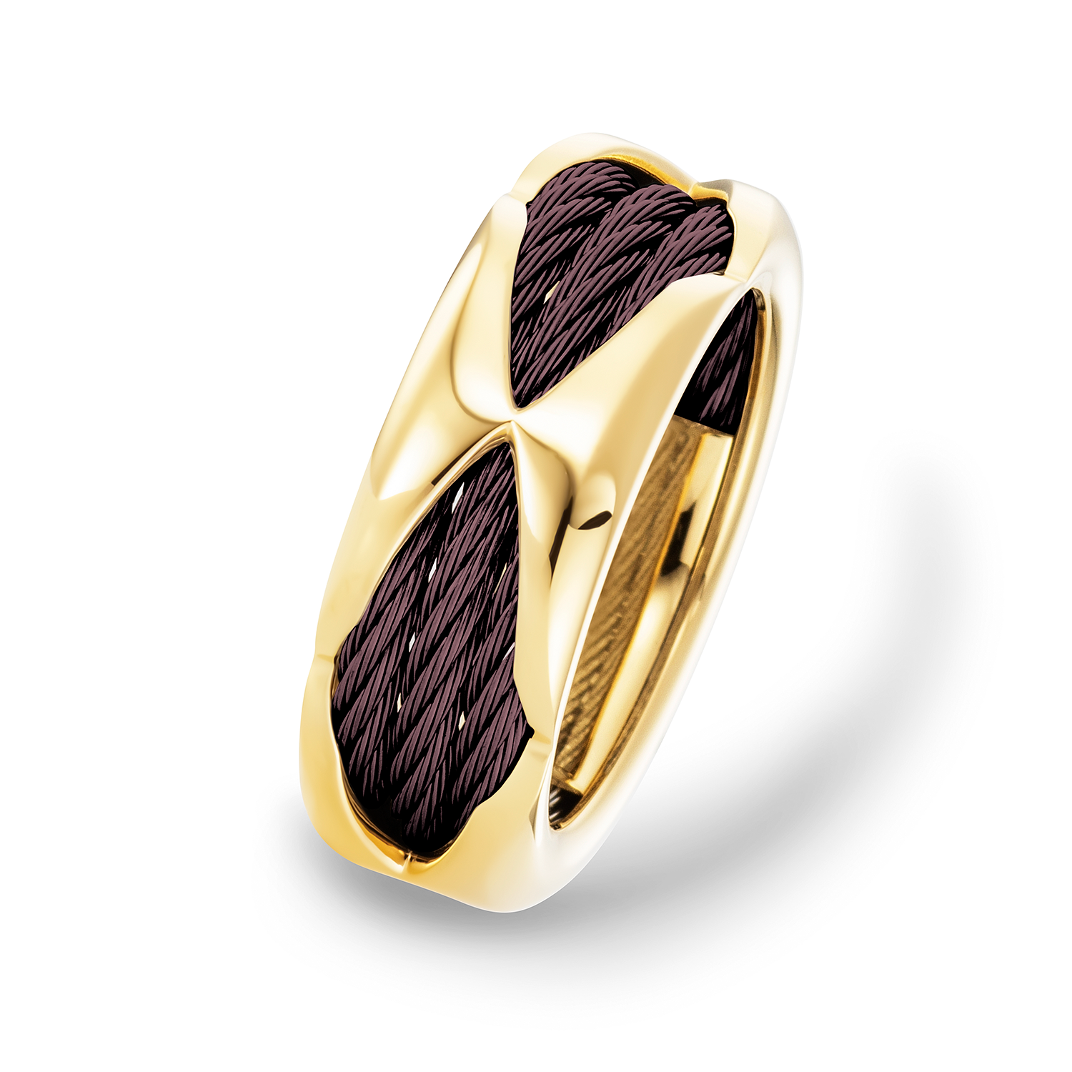 Yellow gold PVD with Purple