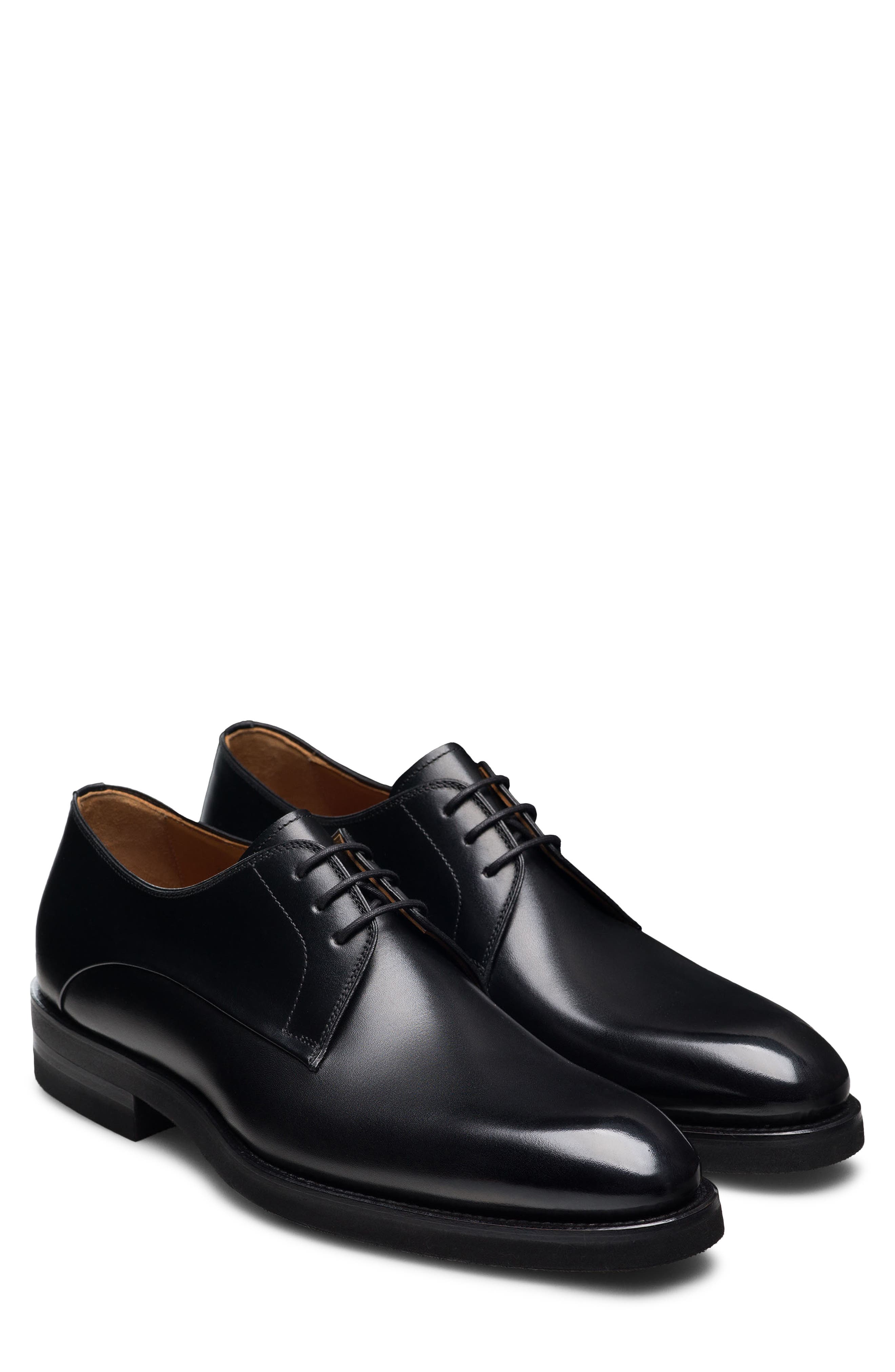 Magnanni Omero Leather Plain Toe Derby, Main, color, 
