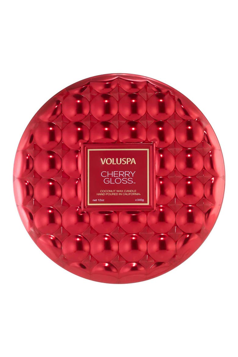 Cherry Gloss 3-Wick Tin Candle, Alternate, color, CHERRY GLOSS
