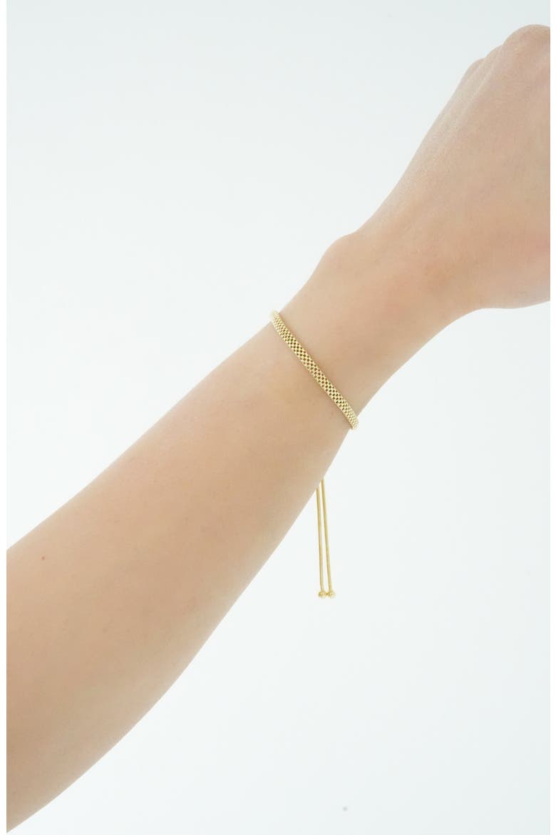 Argento Vivo Mesh Slider Bracelet, Alternate, color, GOLD