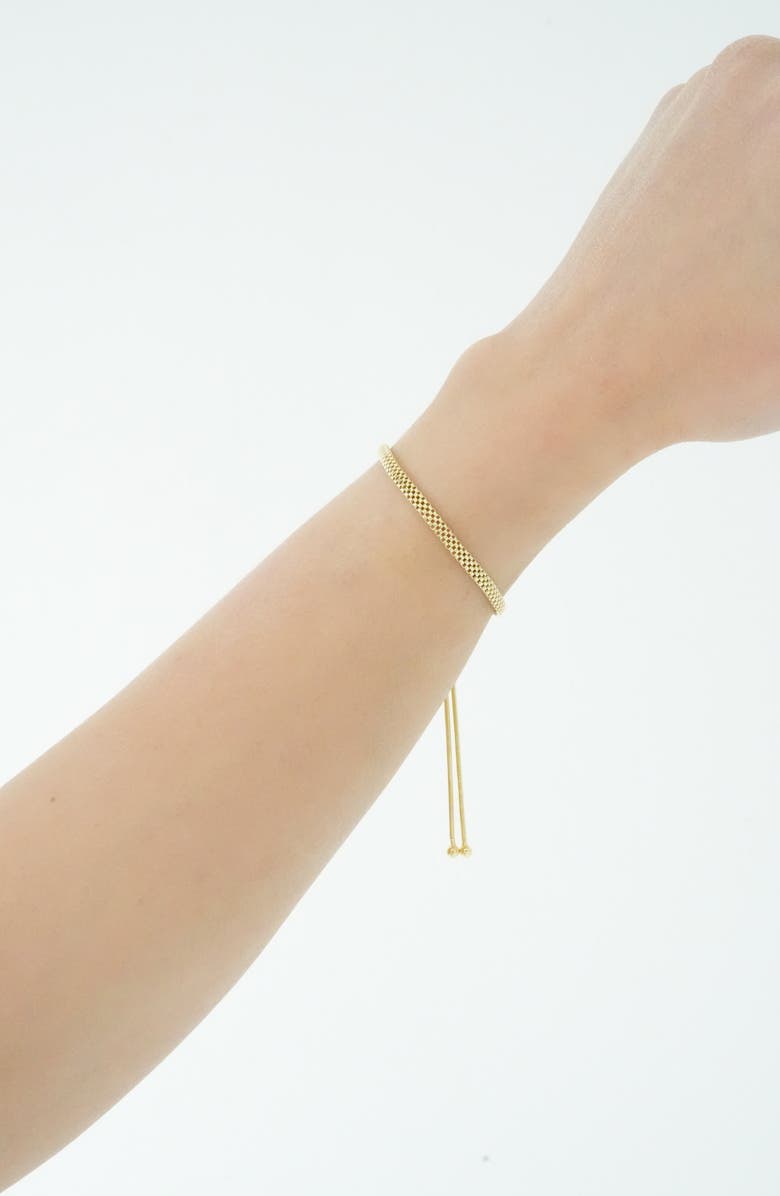 Argento Vivo Sterling Silver Argento Vivo Mesh Slider Bracelet, Alternate, color, Gold