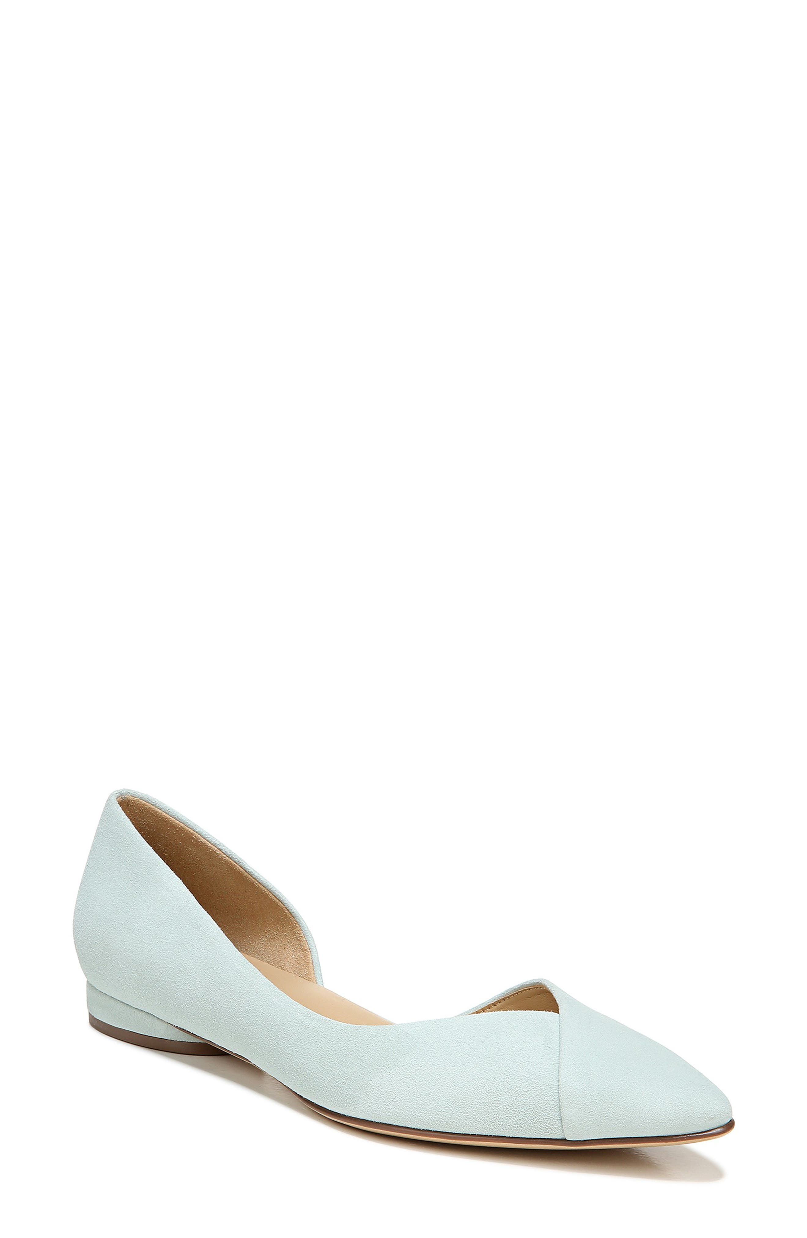 Hayden Half d'Orsay Pump, Main, color, SOFT MINT SUEDE