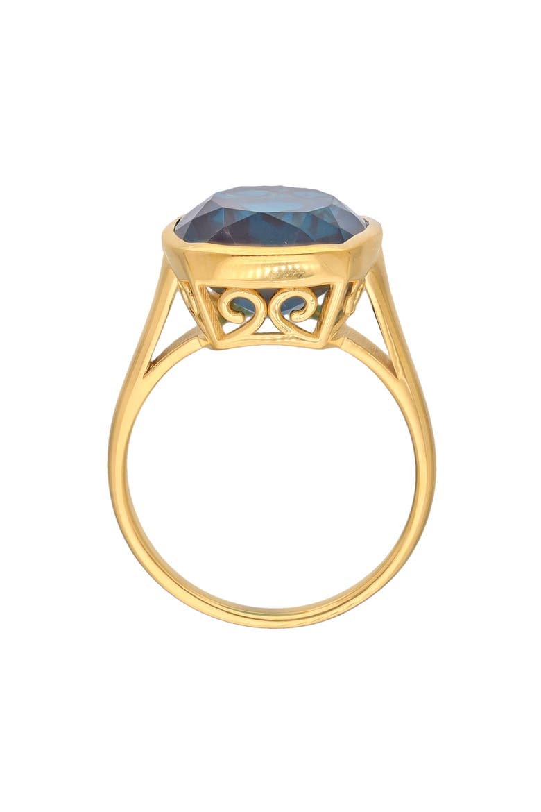 Cushion Cut Blue Quartz Ring, Alternate, color, BLUE