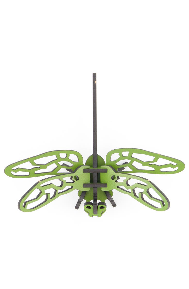 Little & Wood Woodlet Small Dragonfly Green 3D Wooden Kitset, Alternate, color, Multicolored