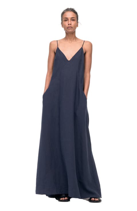 SEAMED SLIP DRESS