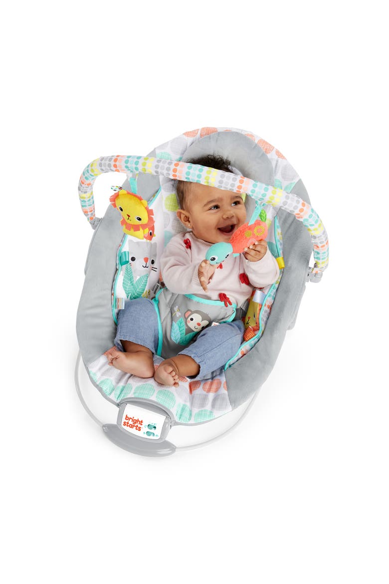 Whimsical Wild Comfy Bouncer Seat with Soothing Vibration and Melodies, Alternate, color, MULTICOLORED