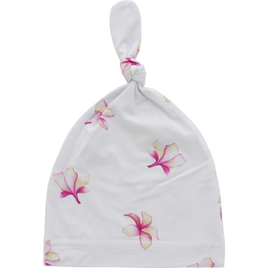 Coco Moon Babies' Plumeria Bloom Knot Hat In Pink