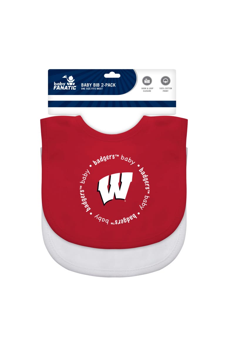 Wisconsin Badgers - Baby Bibs 2-Pack, Alternate, color, Red