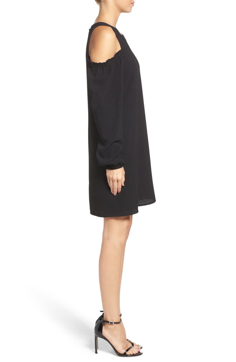 Charles Henry Cold Shoulder Shift Dress, Alternate, color, 