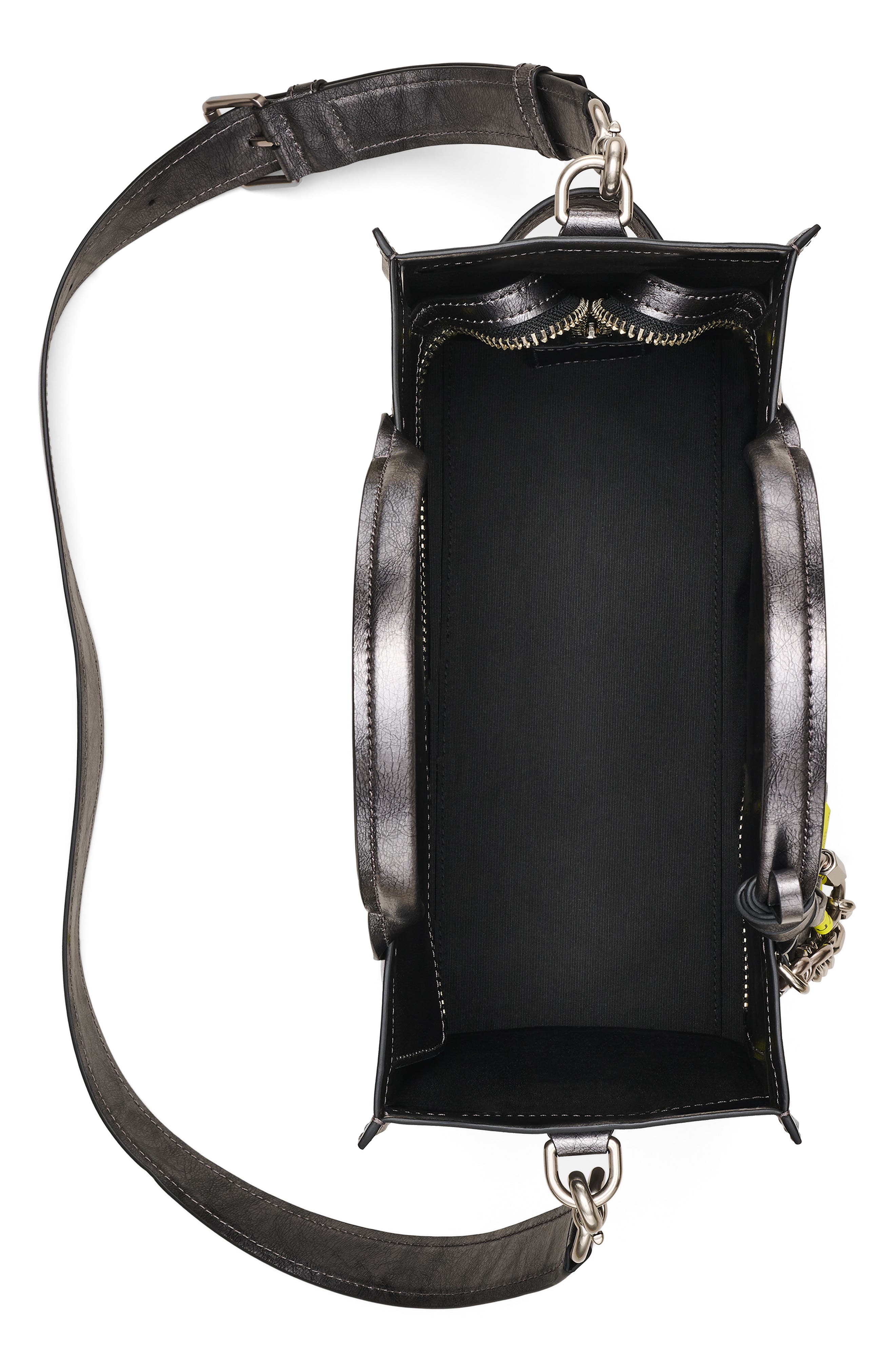 Marc Jacobs The Metallic Distressed Leather Medium Tote, Alternate, color, 